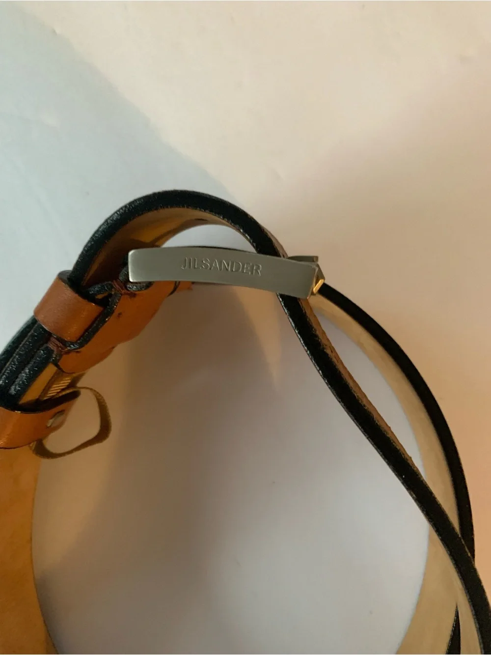 Jil Sander Tan Leather Belt - Classic Casual Style 95